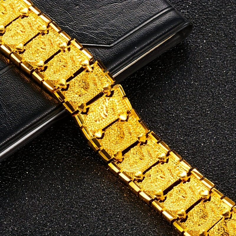 Men's Bold Wide-Band Dragon Bracelet, Trendy Accessory
